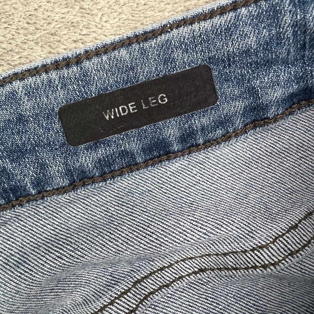 Judy Blue Wide Leg Jeans Womens 22W Blue Braided Side Stretch Cropped Denim - Picture 12 of 14